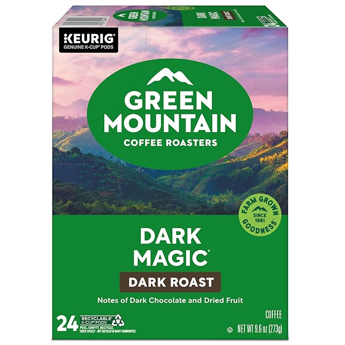 Green Mountain Coffee Roasters Dark Magic, Single-Serve Keurig K-Cup Pods, Dark Roast Coffee Pods, 96 Count