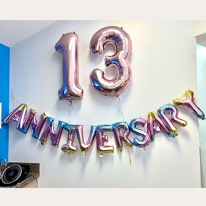 One Balloons Number for First Birthday, Balloon Numbers 40 Inch, Rose Gold for Baby Shower, Big Baloon for 1 11 12 13 16 18 21 Birthday Wedding Anniversaries Party