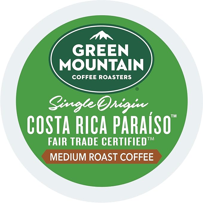 Green Mountain Coffee Roasters Costa Rica Paraiso, Single-Serve Keurig K-Cup Pods, Medium Roast Coffee Pods, 96 Count