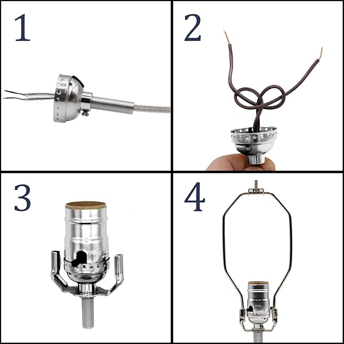 Creative Hobbies Lamp Kit for Liquor Bottles, Wine Bottles - Includes All Adapters, Socket, Cord and Harp (Antique)