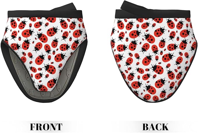 2 Pcs Mini Silicone Oven Mitts Cartoon Ladybug Heat Resistant Grill Gloves with Hanging Loop, Cute Ladybird Short Kitchen Mittens for Cooking Baking BBQ