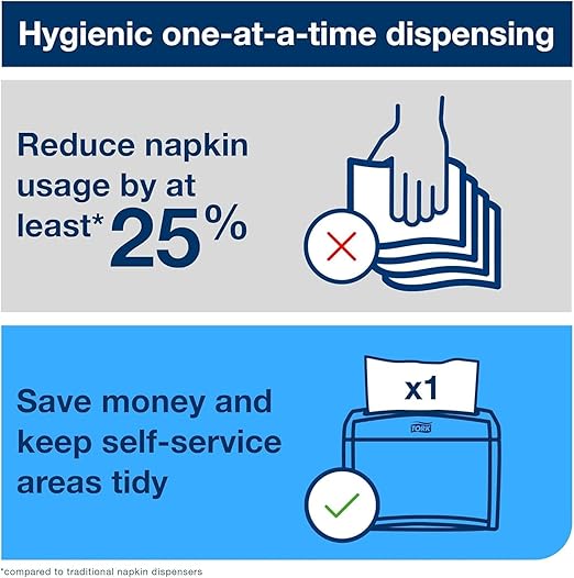 Tork Xpressnap White Dispenser Napkins N4 Advanced Interfold, 1-Ply - 12 x 500 Napkins (DX900) + Tork Advanced Facial Tissue F1, White, Gentle 2-Ply - 30 x 100 Tissues- Napkin and Facial Tissue Bundle