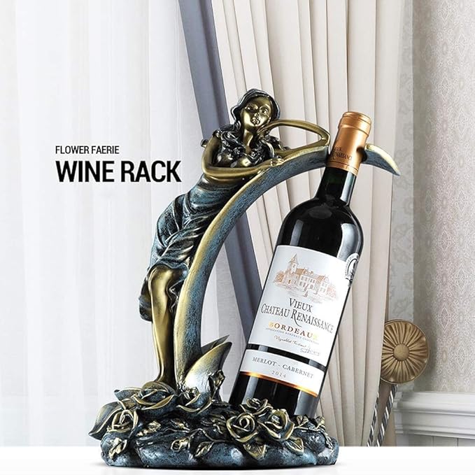 Wine Holder European Beauty Wine Rack Personality Home Kitchen Restaurant Resin Wine Rack Decoration Countertop Cabinet Cellar Narrow