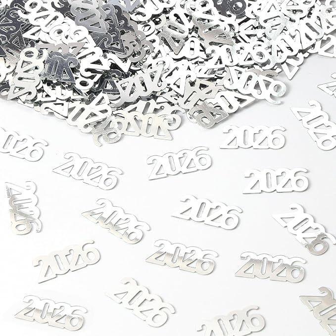 200 Pcs New Year 2026 Confetti, Gold 2026 Table Shiny Confetti Glitter for Happy New Year Decorations 2026 New Years Eve Table Decorations