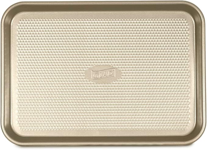 Glad Premium Nonstick Cookie Sheet – Heavy Duty Baking Pan with Raised Diamond Texture, Small
