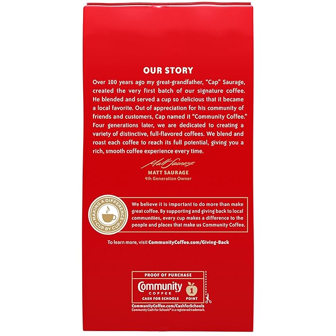 Community Coffee Dark Roast Ground Coffee, Vacuum Packed 16 Ounce Bag (Pack of 1)