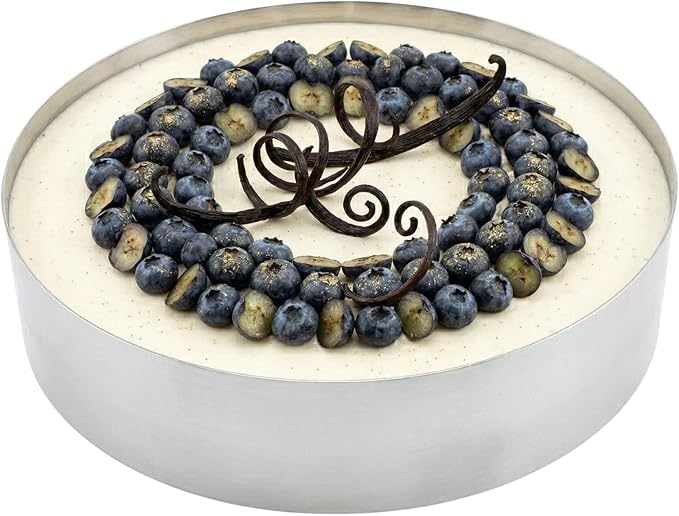 Restaurantware 10 x 2.4 Inch Baking Ring 1 Round Cake Ring - Oven-Ready Freezable Stainless Steel Ring Mold Dishwashable For Cooking Or Baking
