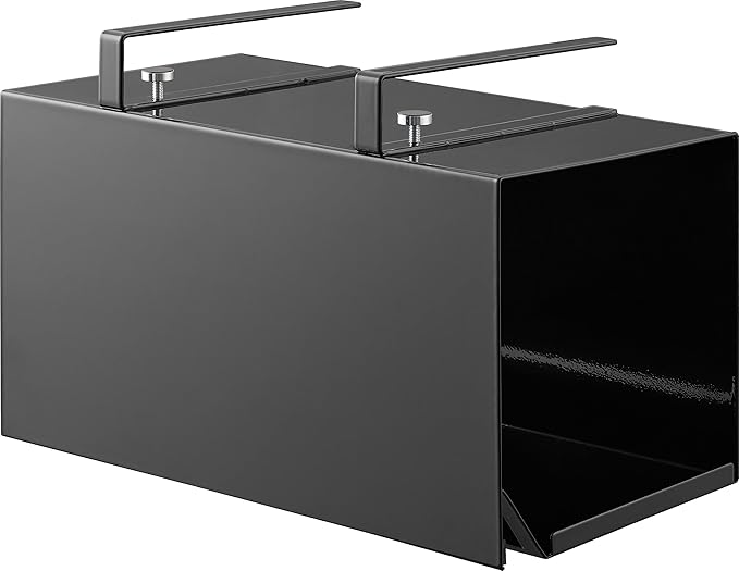 Yamazaki Industrial 3009 One-Handed Cut Under Cupboard Kitchen Paper Holder with Cover L, Black, Approx. W 12.2 x D 6.3 x H 7.7 inches (31 x 16 x 19.5 cm), Tower Hygienic, Compatible with Large Types