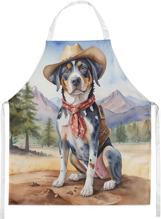 Caroline's Treasures Catahoula Cowboy Welcome Apron Cooking Kitchen Server Baking Crafts Gardening for Adult Women Men, Unisex, Large, Multicolor