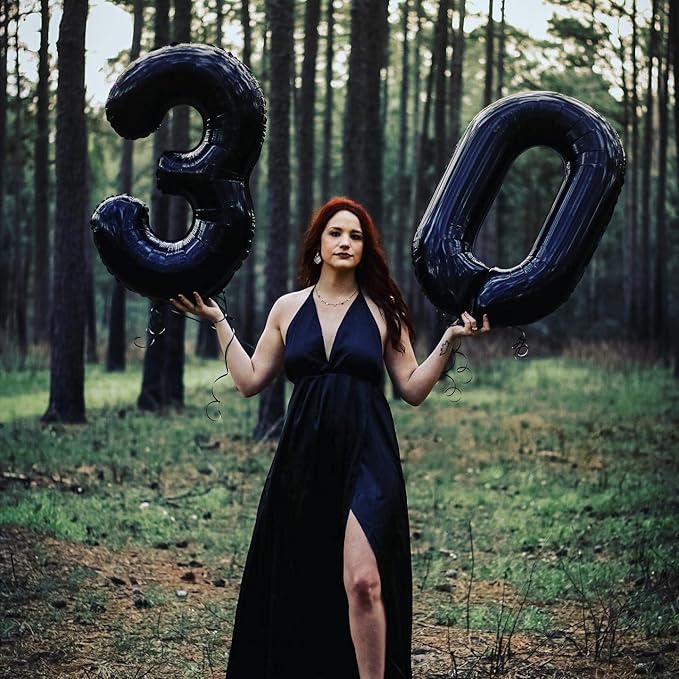 Numbers 28 Balloons, 40 In Big 28 Balloons, 28th Black Party Decorations for Girl Boys Wedding, Engagement, Celebration Party, Graduations, Photo Shoot