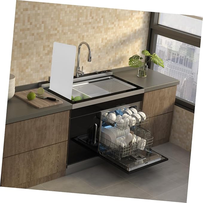 Outanaya 2pcs Sink Side Splash Guard Stainless Steel Metal Wall Mount Splash Guard Kitchen Sink Easy Install