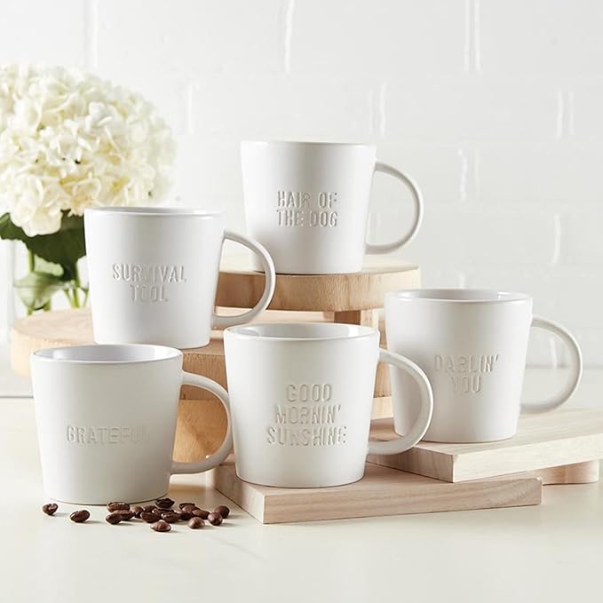 Santa Barbara Design Studio Gift Coffee Mugs Tall Debossed Matte Ceramic Coffee or Tea Cup, 14-Ounce, Darlin' You