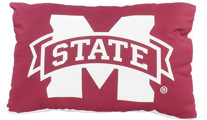 College Covers Everything Comfy Mississippi State Bulldogs 20" x 28" Fully Stuffed Big Logo Pillow
