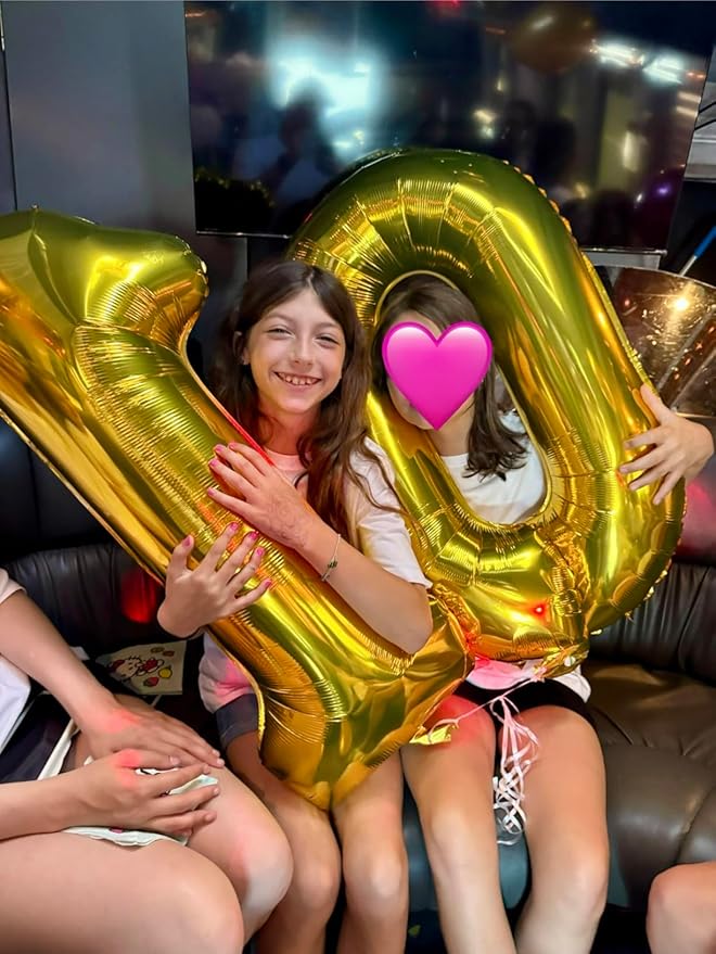 Number Balloons 40 In 50 Number, 50th Birthday Decorations for Women Men, Gold Birthday Party Decorations Big Balloons for Wedding, Celebration Party, Graduations