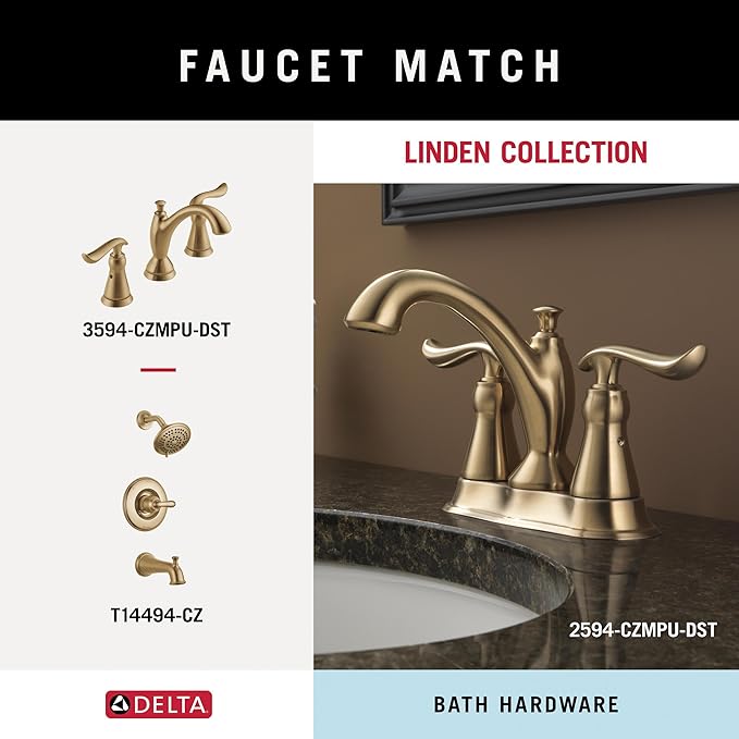 Delta Linden (1-Pack) Hand Towel Holder Champagne Bronze Towel Racks for Bathroom Wall Round Towel Ring Holder for Bath Towel Hanger for Kitchen, Bathroom Accessories 79446-CZ