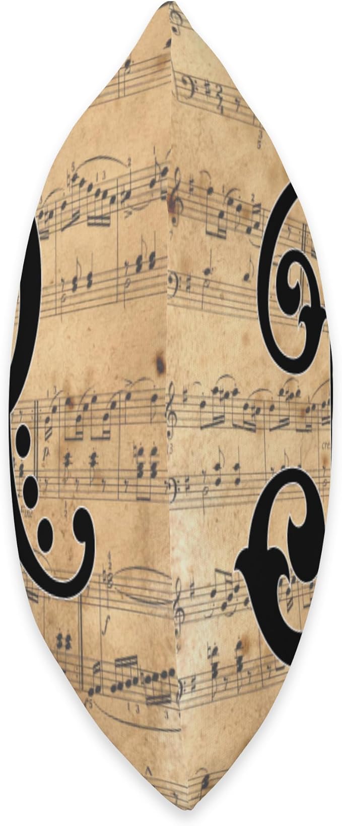 Monogram Initial of Capital Letter R on Vintage Sheet Music Throw Pillow