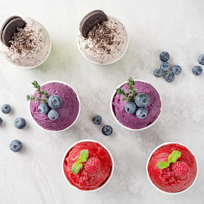 Coppetta 4 Ounce Dessert Cups, 200 Disposable Ice Cream Cups - Lids Sold Separately, Heavy-Duty, Gray Paper Frozen Yogurt Bowls, For Hot And Cold Foods, Perfect For Gelato Or Mousse - Restaurantware