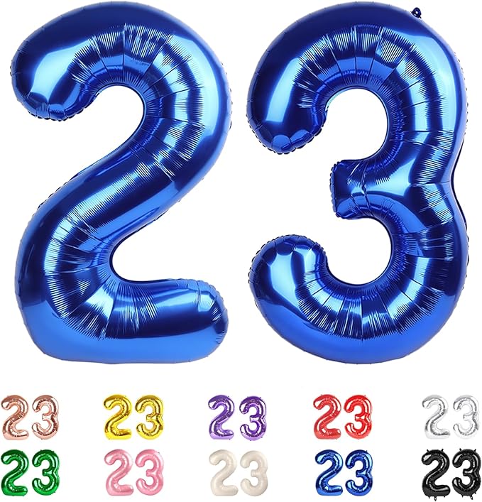 23 Balloon Numbers, 23rd Birthday Decorations for Women Men, Numbers 32 Balloons 40 In Dark Blue 32nd Birthday Party Decorations for Wedding, Celebration Party, Graduations