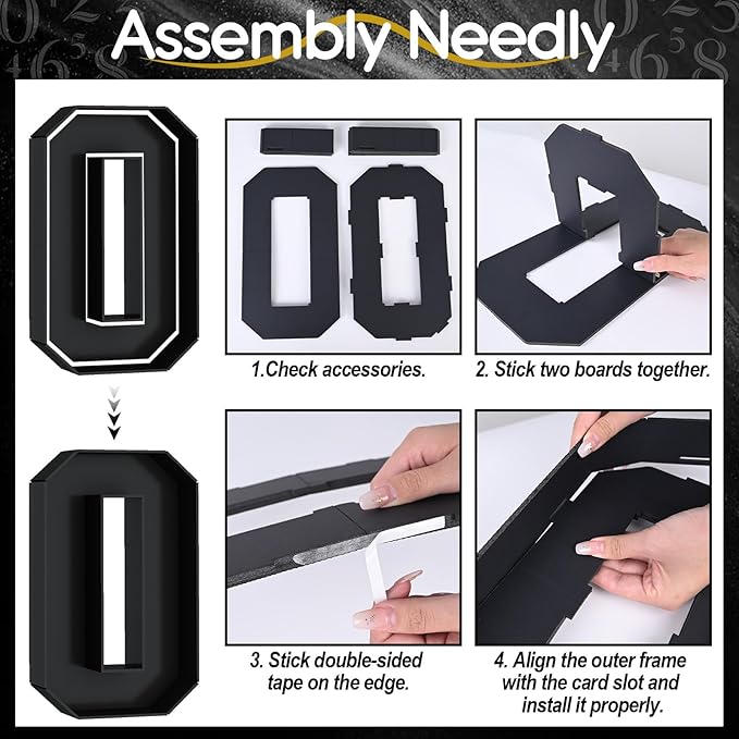 2026 Numbers for Charcuterie Fillable Cardboard Number 13.8'' Black 2026 Shaped Board Trays for New Year Graduation Party Decorations Food Candy Paper Mache Cupcake Pans Cookies Box Container