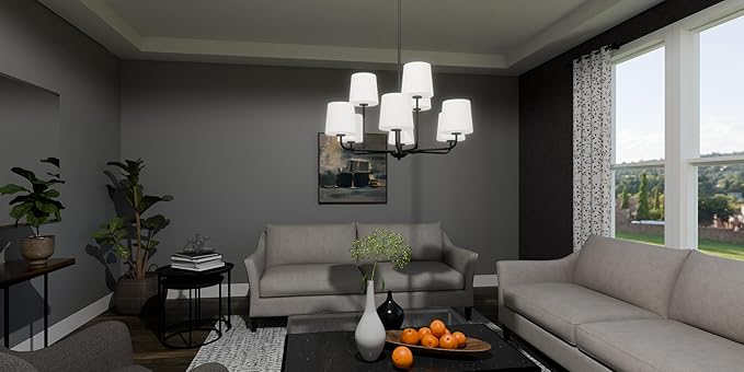 Quoizel Gallagher 2-Tier Chandelier, 32 Inch 9-Light Matte Black Hanging Ceiling Light Fixture, Max Adjustable Height 57", Modern Industrial Design for Dining, Living Room, Kitchen or Office