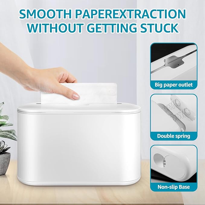 Countertop Paper Towel Dispenser, 12.6"4.5" Large Non-Slip Bottom Napkin Dispenser, Commercial Multifold Paper Towel Holder with Visible Window for Kitchen, Bathroom, Toilet, Hotel