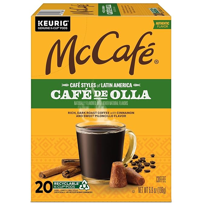 McCafe Cafe Styles of Latin America Cafe de Olla, Keurig Single Serve K-Cup Coffee Pods, 20 Count