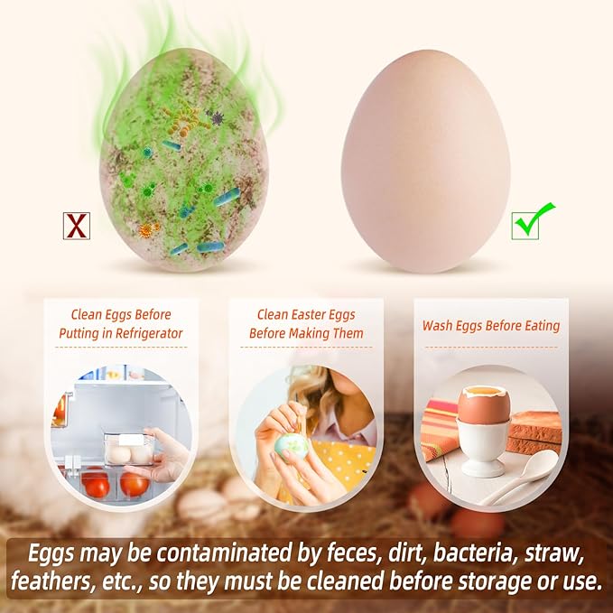 Egg Washer for Fresh Eggs, Egg Scrubber for Fresh Eggs, Egg Brush for Cleaning Fresh Eggs, Egg Cleaner Scrubber, Easter Gifts Creative Chicken Shape Egg Wash Brush Silicone Washing Egg Tool - Yellow