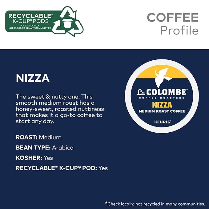 La Colombe® Coffee Roasters Nizza Medium Roast Coffee, Single Serve Keurig® K-Cup® Pods, 10-Count Box (Pack of 2)