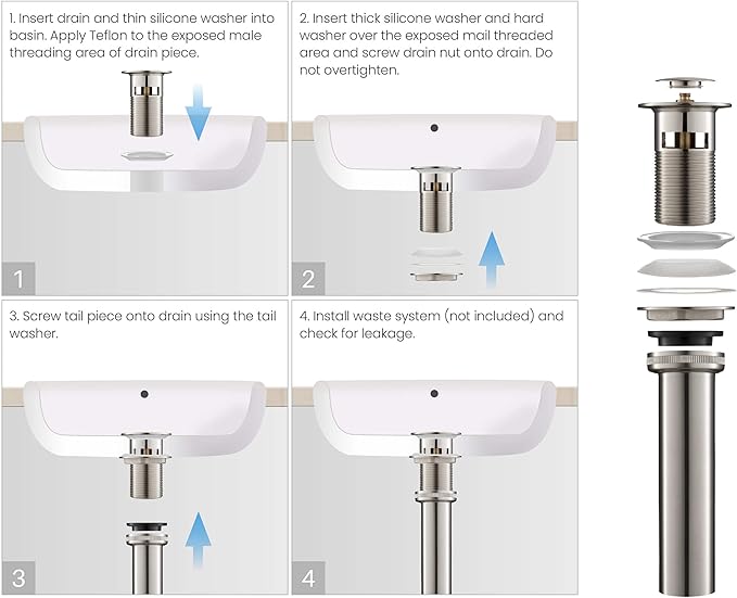 KIBI KBF1010 Solid Brass Single Handle Bathroom Sink Faucet, Circular X Single Hole Bathroom Faucet with Pop Up Drain | High Arc Spout | Brushed Nickel | Corrosion and Rust Resistant