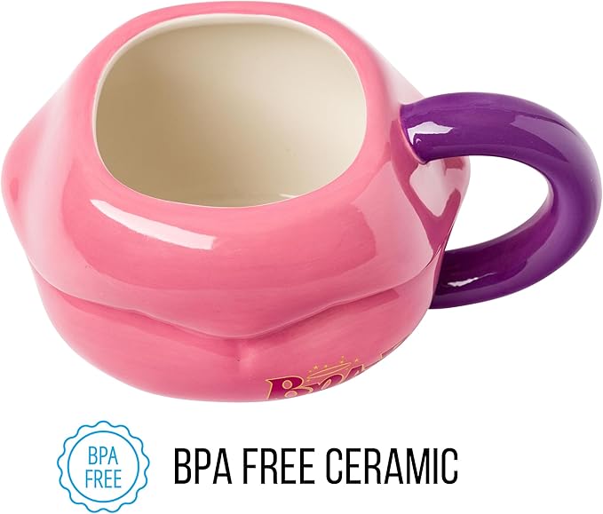 Silver Buffalo Bratz Lips Ceramic 3D Sculpted Mug, 20 Ounces