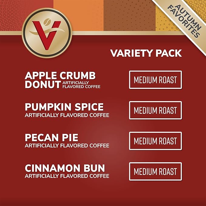 Victor Allen's Coffee Autumn Favorites Variety Pack, Medium Roast, 36 Count, Single Serve Coffee Pods for Keurig K-Cup Brewers (Pack of 2)