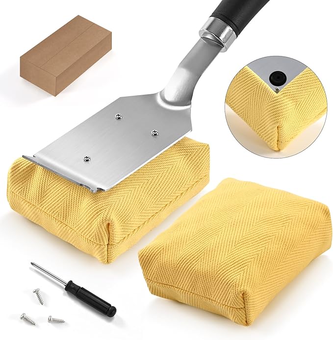 Grill Brush Bristle Free (1 Replaceable Head) Cleaning Tool for Any Grate Type- BBQ Steam Grill Brush for Outdoor Grill, Gift for Men Dad