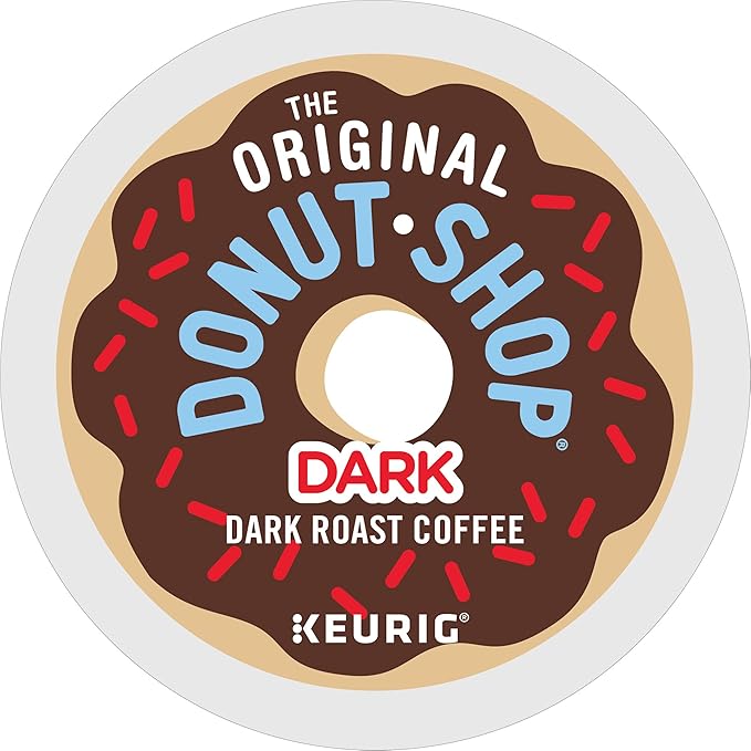 The Original Donut Shop Dark, Single-Serve Keurig K-Cup Pods, Dark Roast Coffee Pods, 96 Count