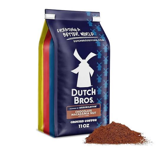 Dutch Bros® Chocolate Macadamia Nut Ground Flavored Coffee Inspired by Annihilator®, Bagged 11oz