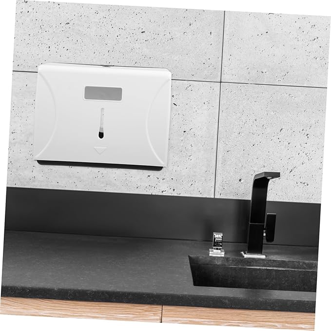 Paper Towel Holder Wall Mount Paper Towel Box Touchless Dispenser Capacity for Bathroom Kitchen Commercial Use