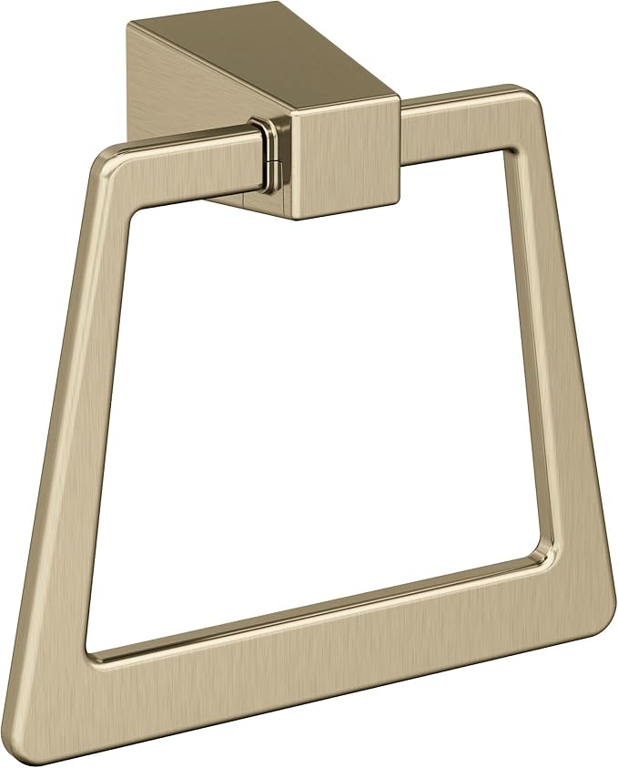 Amerock BH36002BBZ | Golden Champagne Towel Bar | 6-13/16 in (173 mm) Length Towel Holder | Blackrock | Hand Towel Holder for Bathroom Wall | Small Kitchen Towel Holder | Bath Accessories