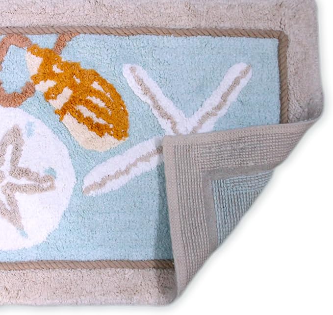 Avanti Linens - Bathroom Rug, Soft & Absorbent Bath Mat, Beach Inspired Bathroom Accessories (Seaglass Collection, 20" x 30")