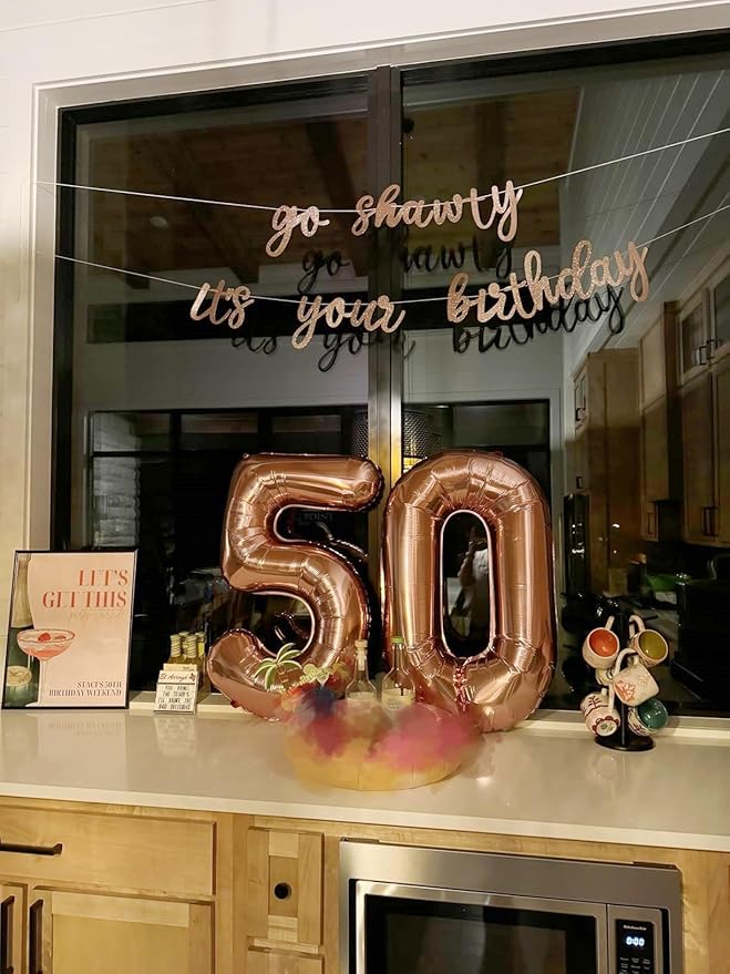 Number Balloons 40 In 40 Numbers, 40th Birthday Decorations for Women Men, Rose Gold Birthday Party Decorations Big Balloons for Wedding, Celebration Party, Graduations