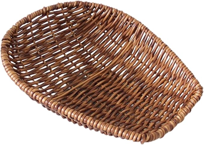 Storage Basket Made of Imitation Rattan, Woven Basket, Multifunctional, Shelf, Vanity Tray for Organizing The Coffee Table, S