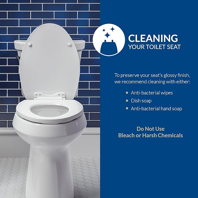 Bemis 1500EC 390 Lift-Off Wood Elongated Toilet Seat,Cotton White,(Pack of 2)