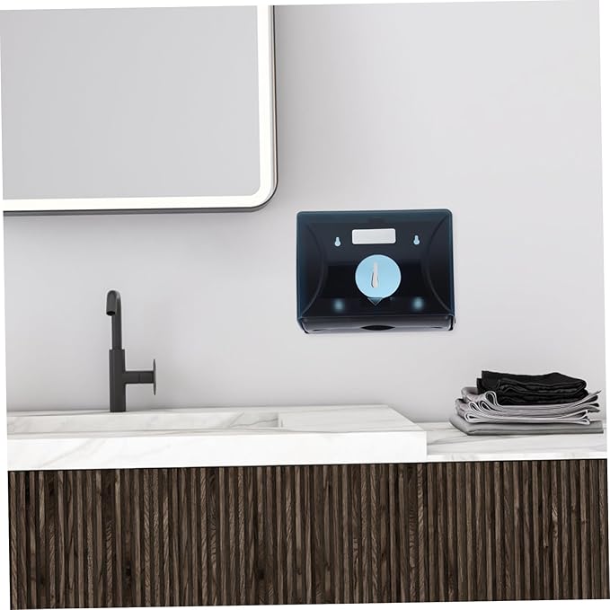 Cabilock Wall Mount Paper Towel Box Touchless Dispenser for Bathroom Kitchen Hotel Large Capacity Easy to Clean Space Saving