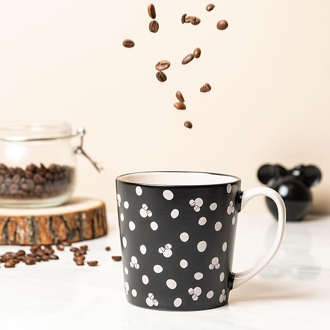 Zak Designs Disney Ceramic Coffee Mug for Hot Drinks at Home, Collectible Keepsake (15 oz, Minnie Mouse)