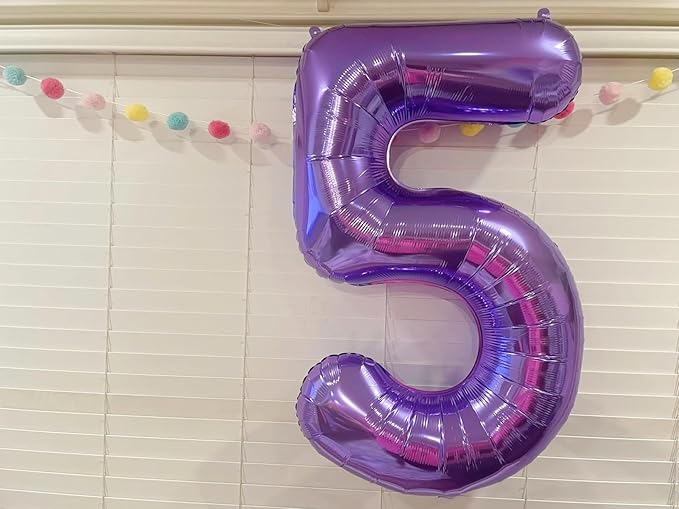 Number Balloons 40 In 50 Number, 50th Birthday Decorations for Women Men, Purple Birthday Party Decorations Big Balloons for Wedding, Celebration Party, Graduations