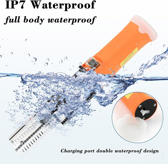 Cordless Electric Fish Scaler Tools,Built-in 12v Rechargeable Battery,2 Cutter Heads,Two-way Rotated,IPX7 Waterproof,Electric Fish Scaler Remover,Fish Scale Remover,Professional Fish Descaler Tool