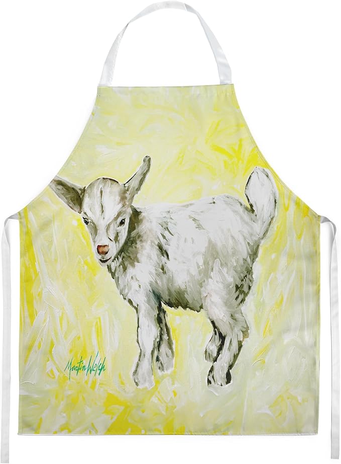 Caroline's Treasures Billy The Kid Goat Apron Cooking Kitchen Server Baking Crafts Gardening for Adult Women Men, Unisex, Large, Multicolor