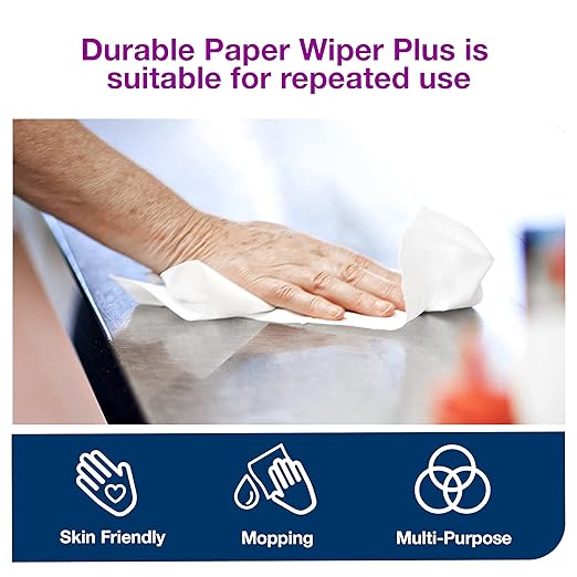 Tork Paper Wiper Plus White W24, Pop-Up Box, 8 x 100 Sheets, 192127