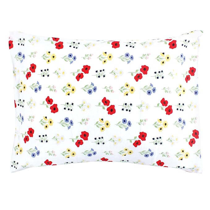 Hudson Baby Unisex Baby Cotton Toddler Pillow Case, Wildflower, One Size