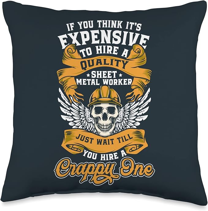 Journeyman Sheet Metal Worker Union Sheet Metal Worker Throw Pillow