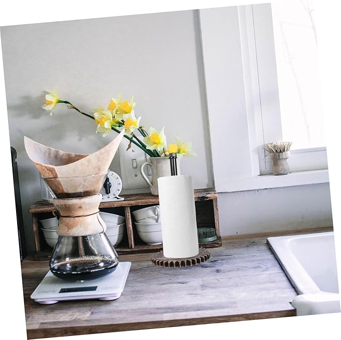ORFOFE Metal Paper Towel Holder Vintage Industrial Style Freestanding Kitchen Towel Roll Dispenser Perfect for Home