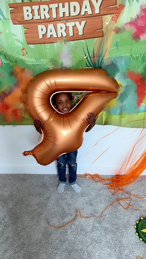 Coffee Brown 4 Balloon Number for 4th Birthday Decorations, 40 Inch Big Number Balloons 4Th for 4 14 40 Anniversaries Celebration Graduation Wedding